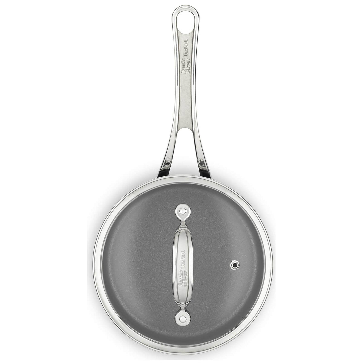Black Hard Anodised Saucepan with Lid Y325