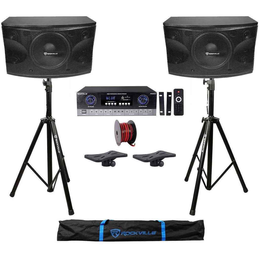 12x22 Karaoke Vocal Speakers with Bluetooth Amplifier Mixer R55955