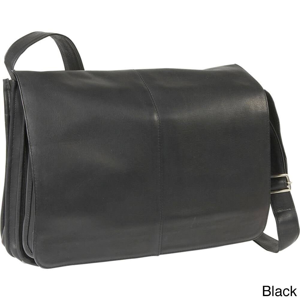 Tan Leather Messenger Bag E131446
