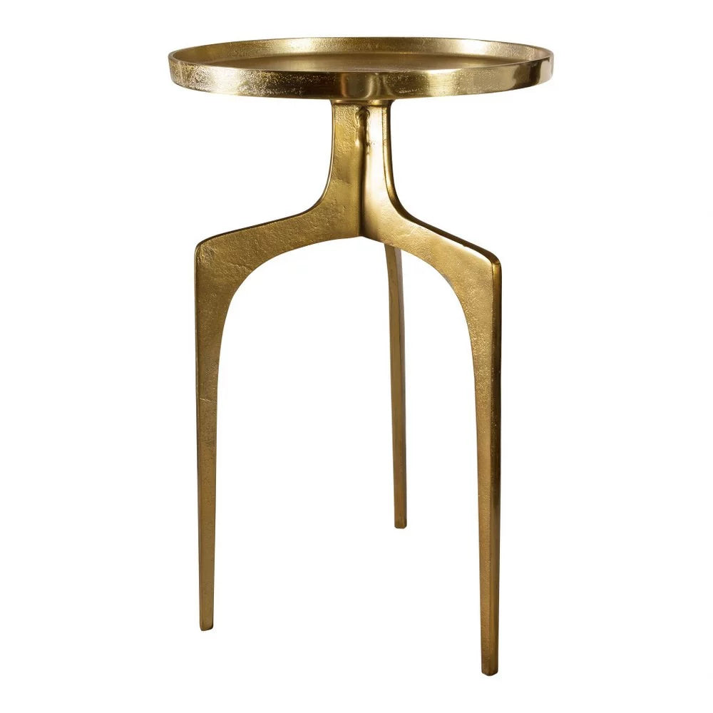 25 inch Round Accent Table with Three Curved Legs K3474