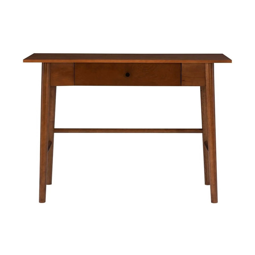 Mid-Century Wood/Metal Office Desk in Walnut Brown Y971000