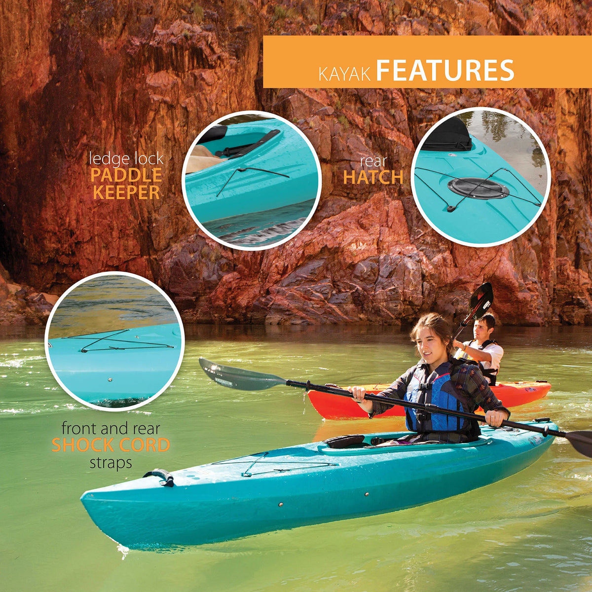 Teal Sit-Inside Kayak G10097