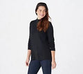 Black Mock-Neck Top Y132822