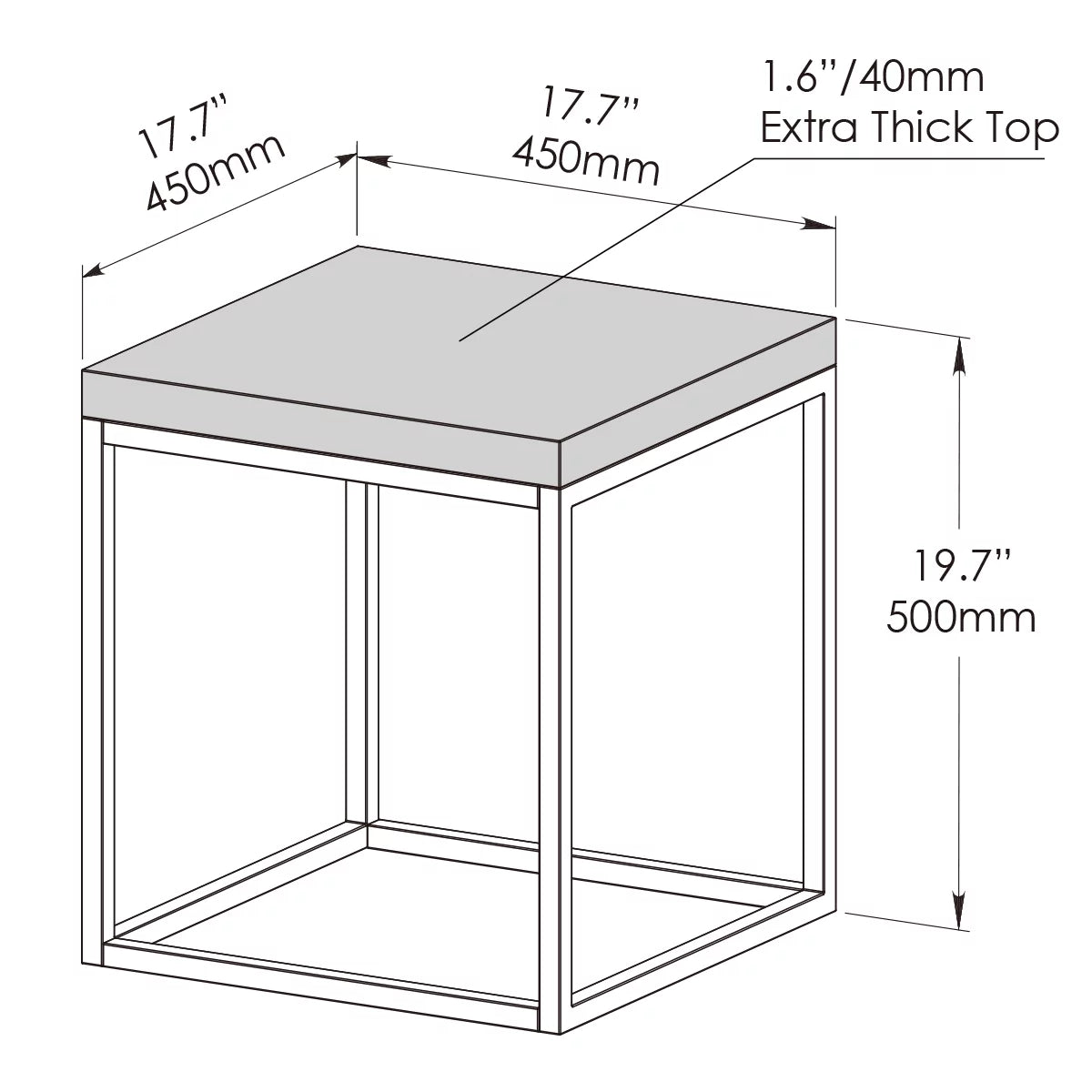 Marble Wood and Metal Side Table G9087
