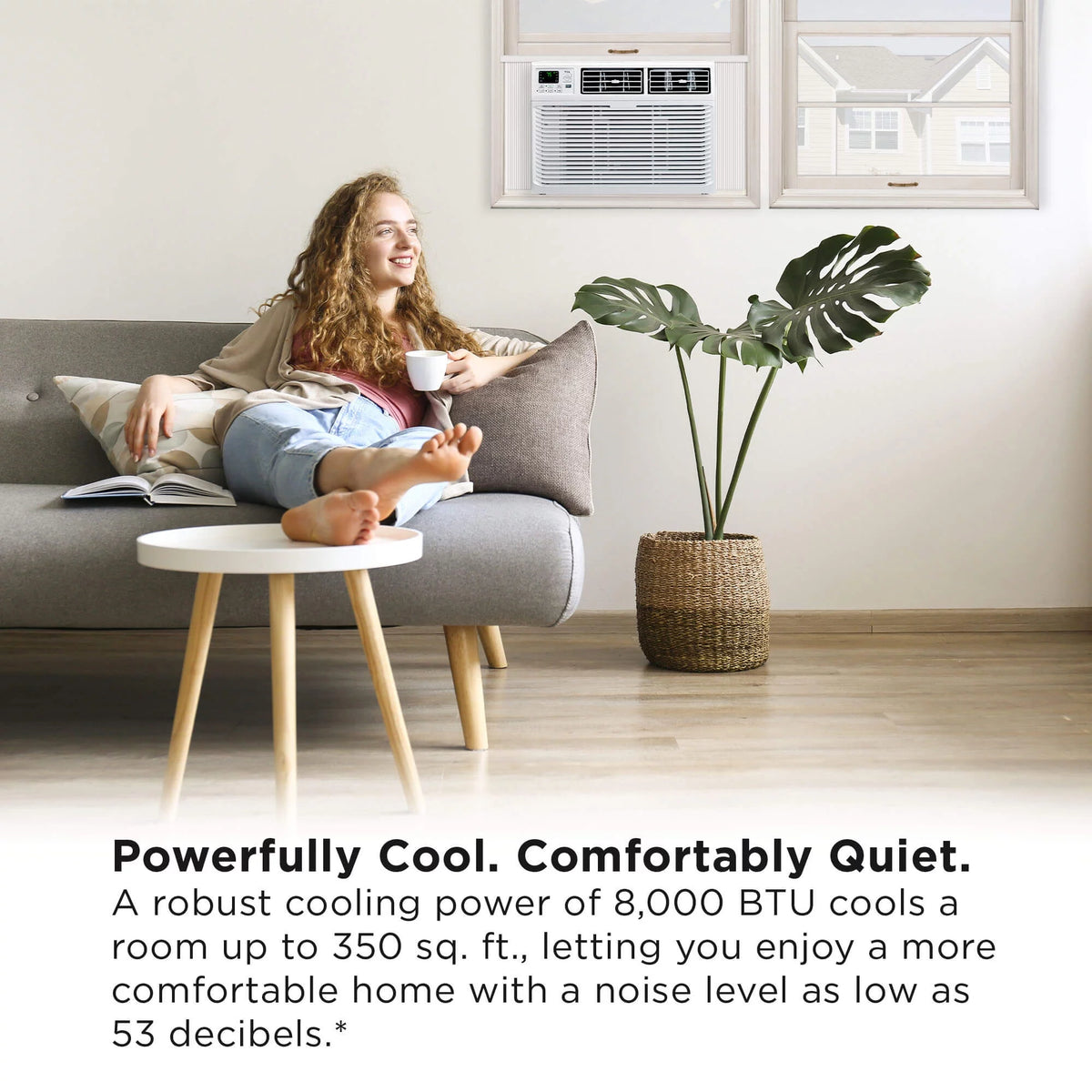 8000 BTU Smart Window Air Conditioner with Remote White K790