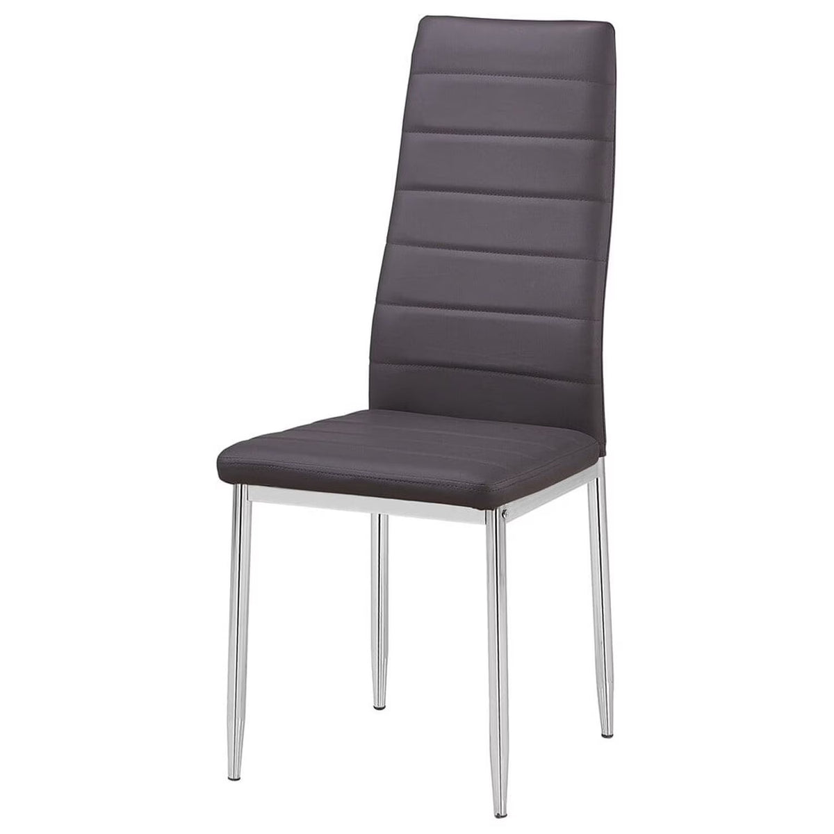 Bi Cast Leather Dining Side Chair in Gray (Set of 2) T618