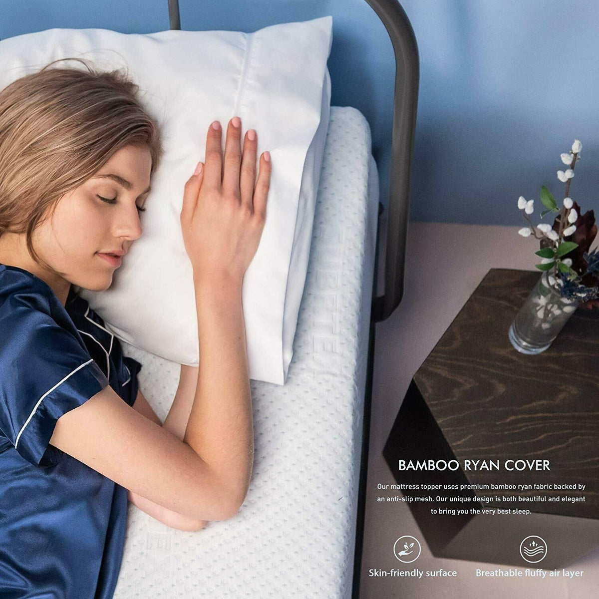 Queen Gel-Infused Memory Foam Mattress Topper with Cover X304907