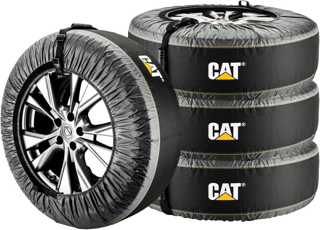 4 Piece Wheel Bags for Winter, Fits Tires 22 inches to 31 inches Black P189946