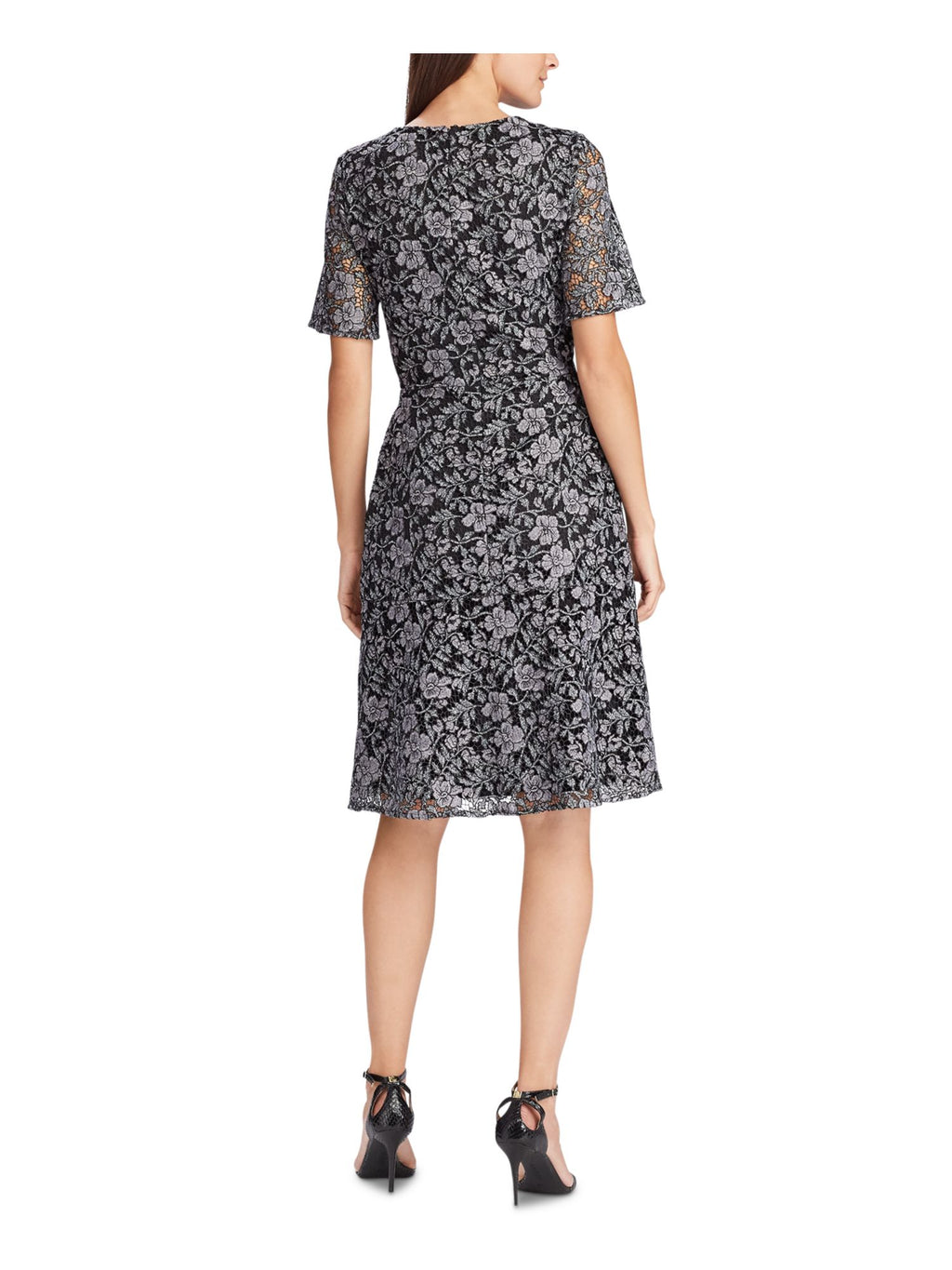 Gray Bell Sleeve Knee Length Fit Flare Cocktail Dress I2047
