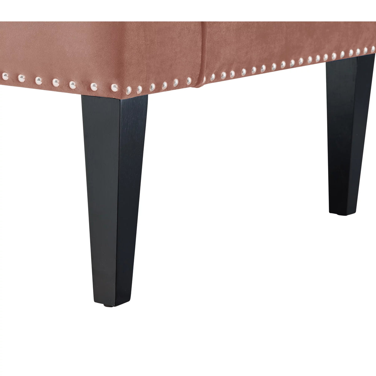 Blush Velvet Upholstered Bench F120823