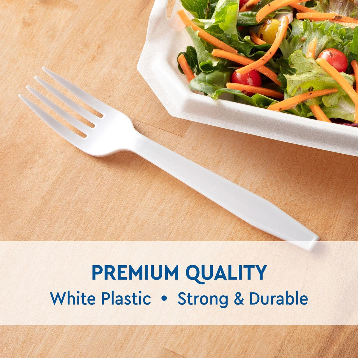 White Plastic Forks, 500 Ct V305