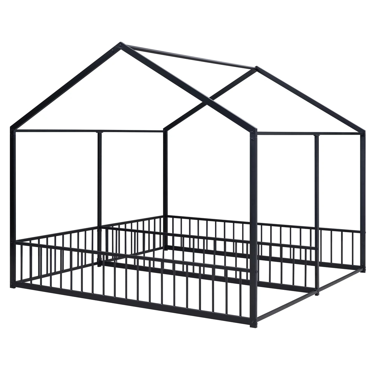Black Twin Size Metal House Platform Beds R474239
