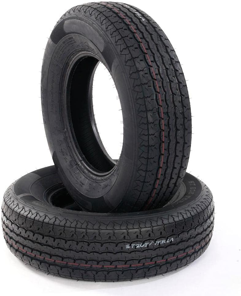 2PCS ST205-75R-15 Trailer Tire Load Range D 8PR Tubeless Tires S186216