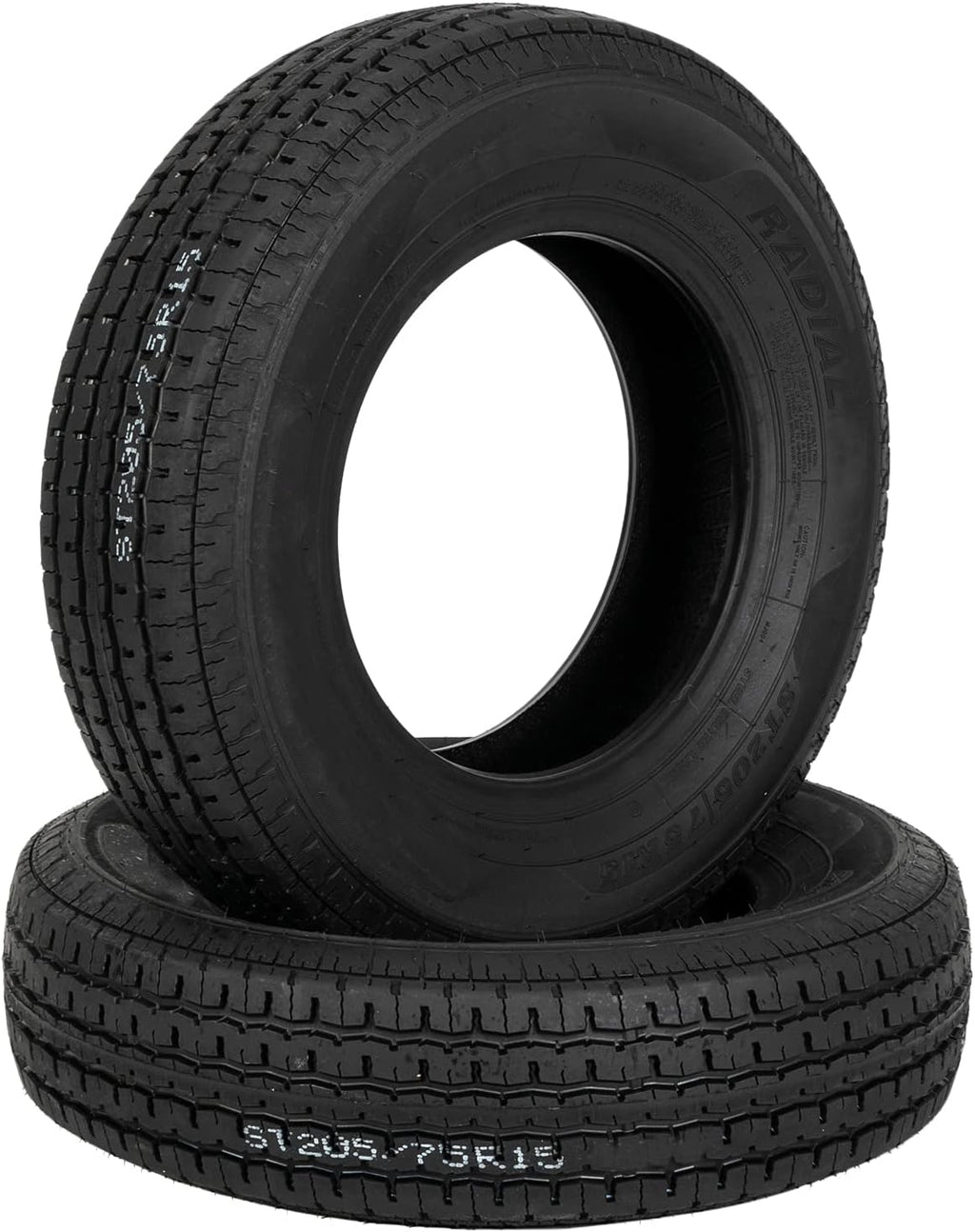 2PCS ST205-75R-15 Trailer Tire Load Range D 8PR Tubeless Tires S186216