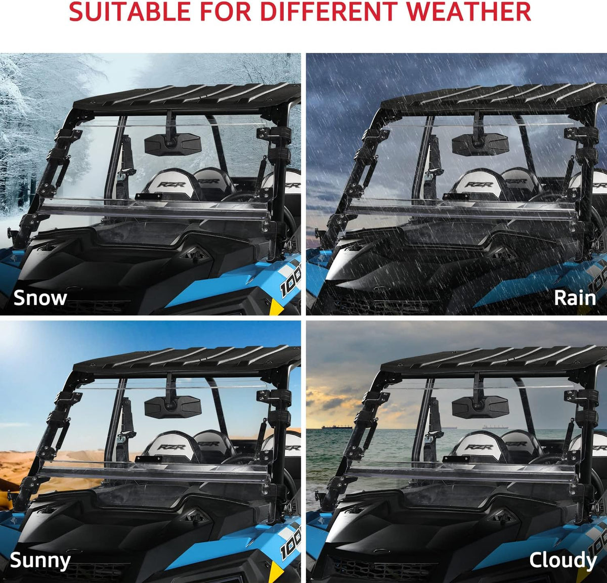 Folding Flip Windshield X3598
