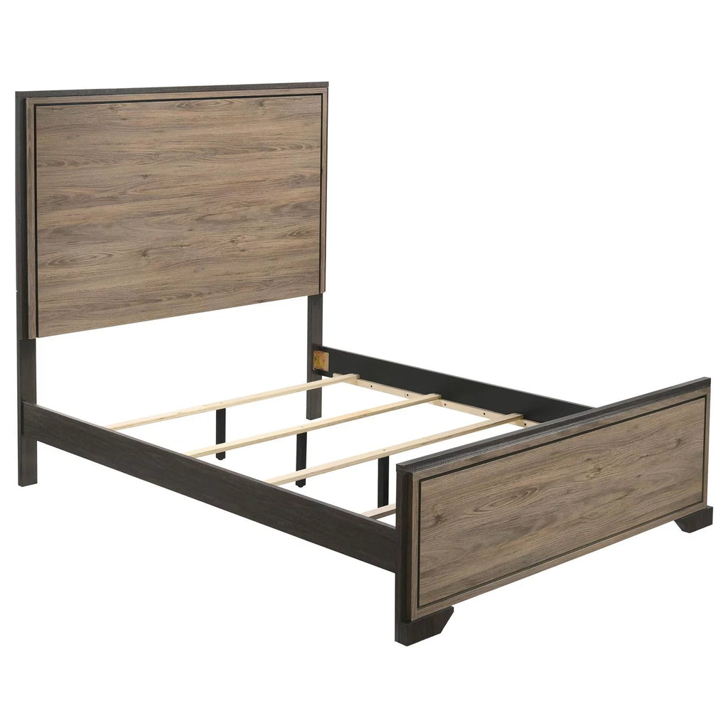5-piece Eastern King Bedroom Set Brown and Light Taupe Y42624