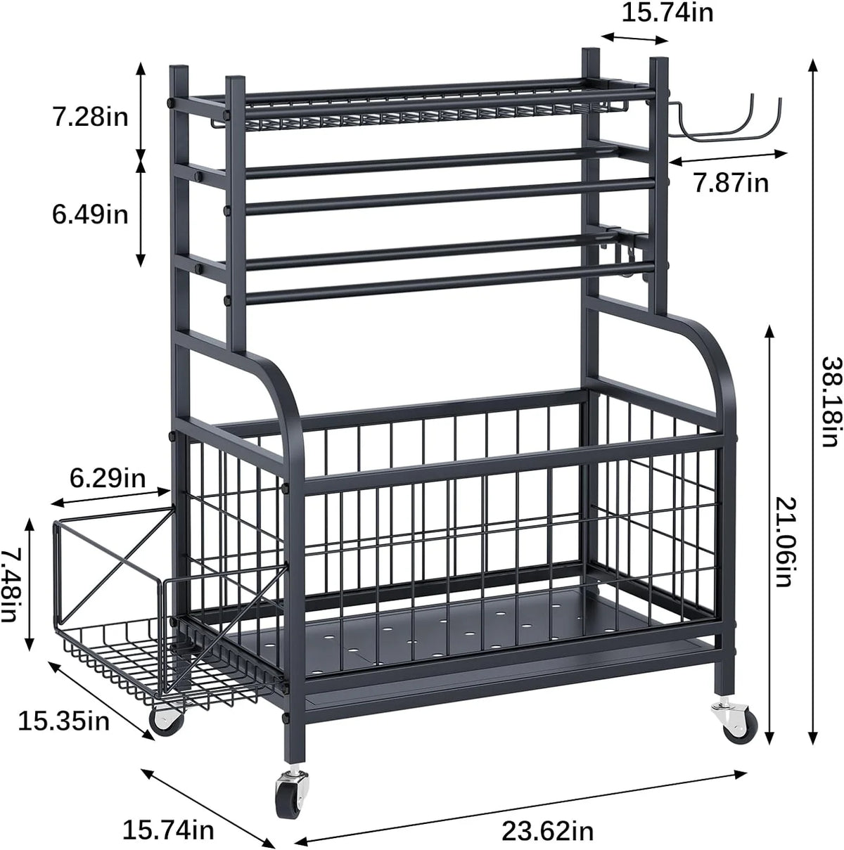 Multifunctional Removable Storage Rack for Kettlebells and Strength Training Equipment F932