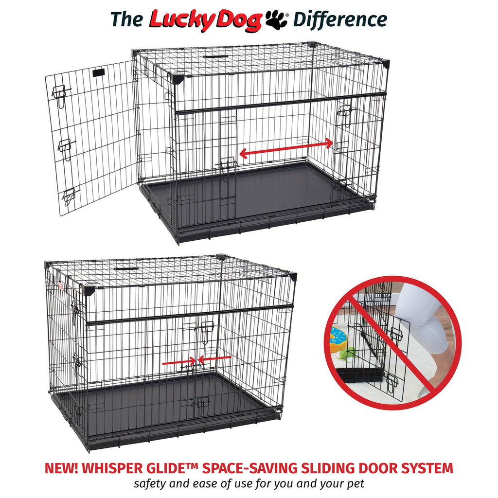 36 inch Sliding Double Door Wire Dog Crate P1592