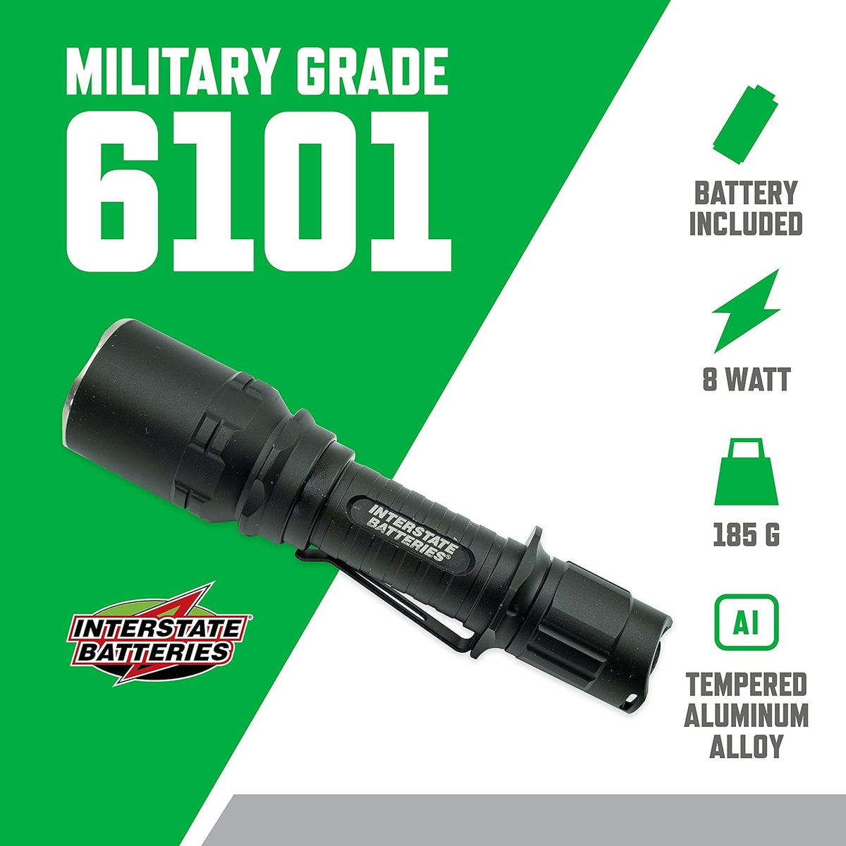 Rechargeable Flashlight with Pocket Clip and USB Charger M954863
