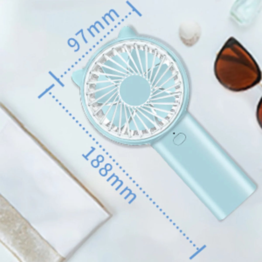 4 Speeds Mini Handheld Fan USB Rechargeable E703