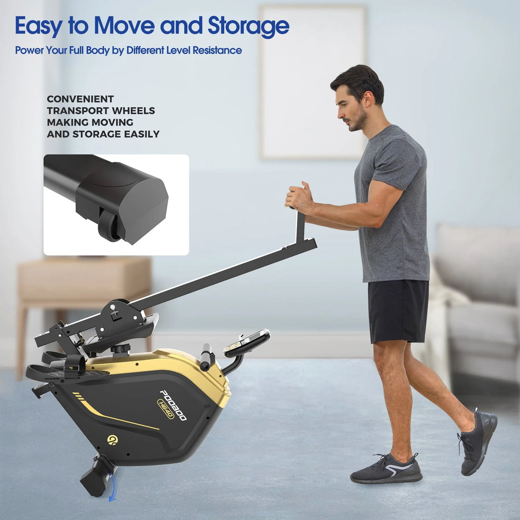 Foldable Magnetic Rowing Machine with 16 Level Resistance L451449