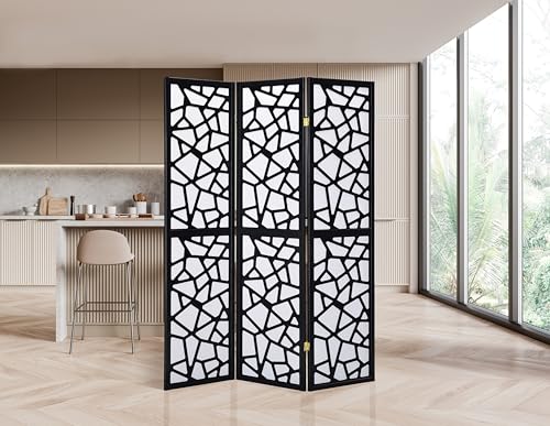Japanese Style 3 Panels Wood Shoji Room Divider Screen I4462