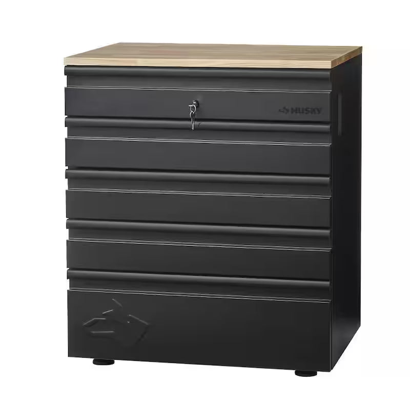 7-Piece Heavy Duty Welded Steel Garage Storage System in Black I70734