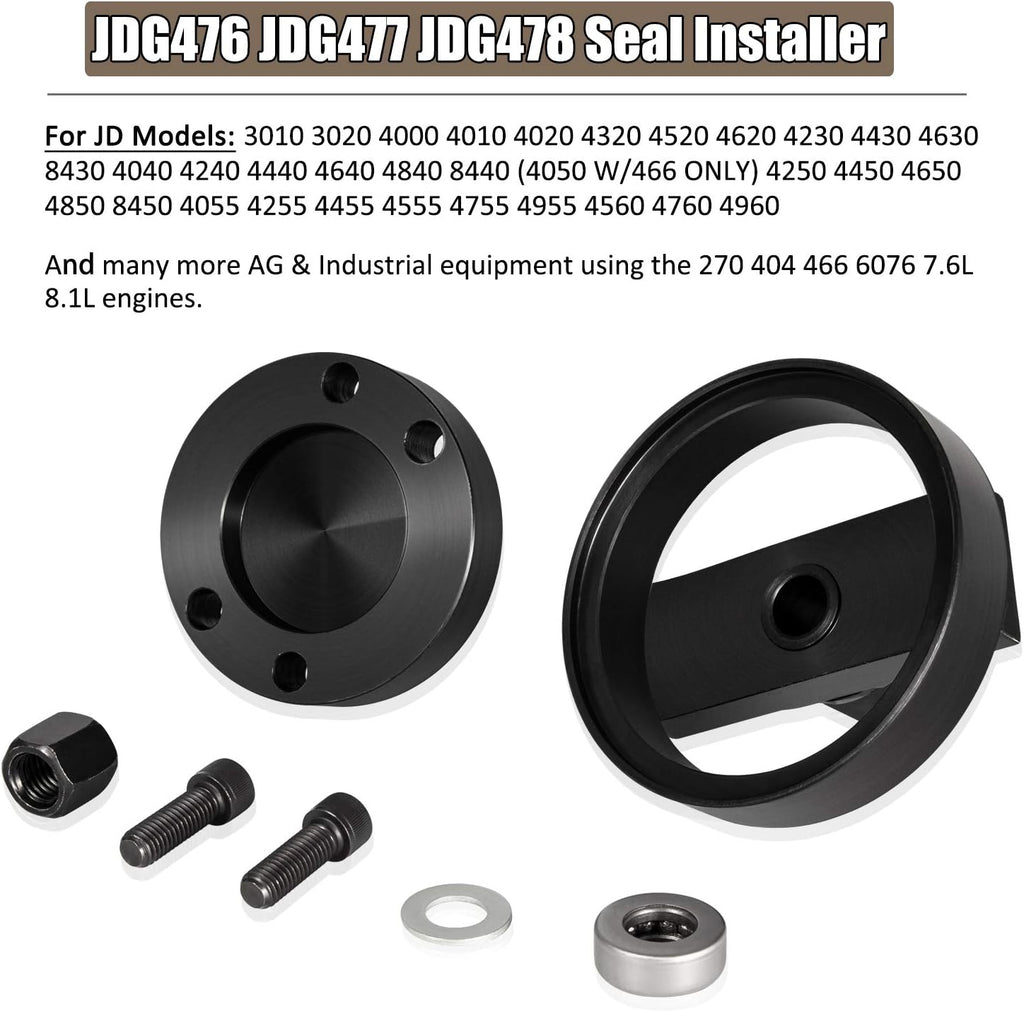 Crankshaft Rear Main Seal Installer for John Deere 4045, 6076, 6081 and 6466 Engines C202