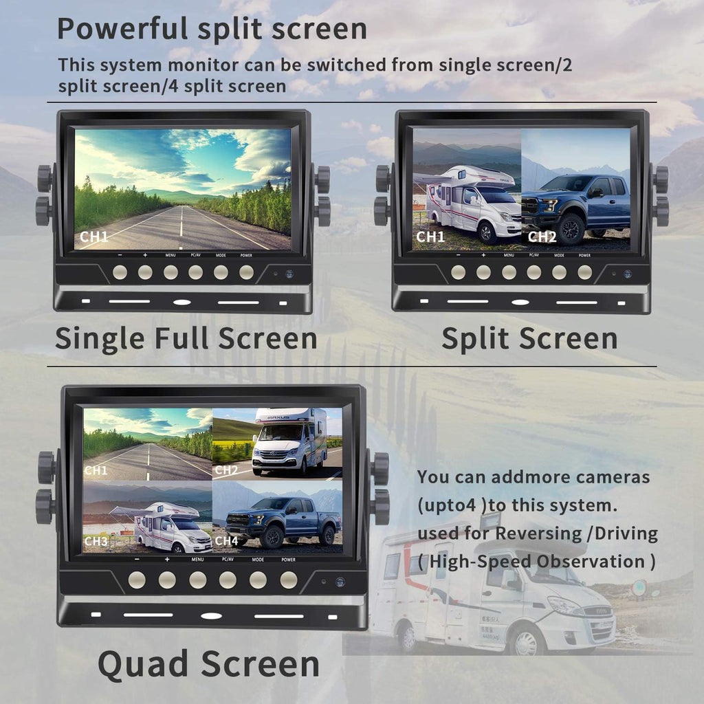 7'' Wireless Rear View Camera System with DVR Monitor S729472