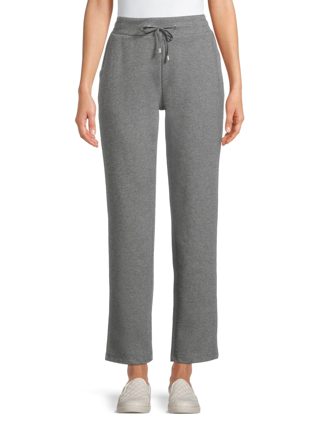 High Rise Drawstring Waist Knit Pants V487723