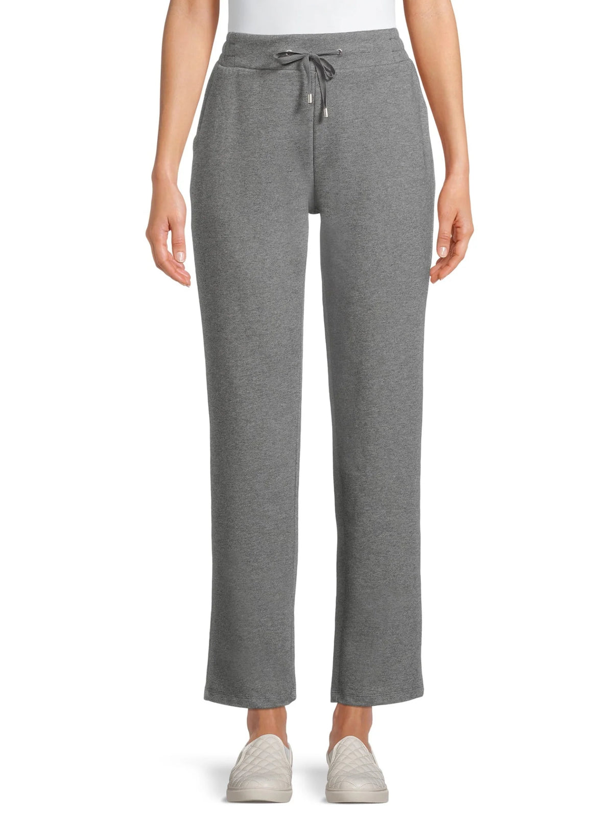 High Rise Drawstring Waist Knit Pants V487723