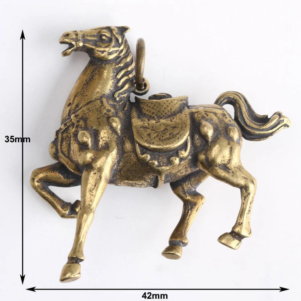 Solid Copper Race Horse Miniature Figurines Desk Decor Ornament Handmade Crafts P880