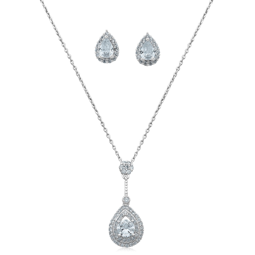 Teardrop Pendant and Matching Earring Set C3987