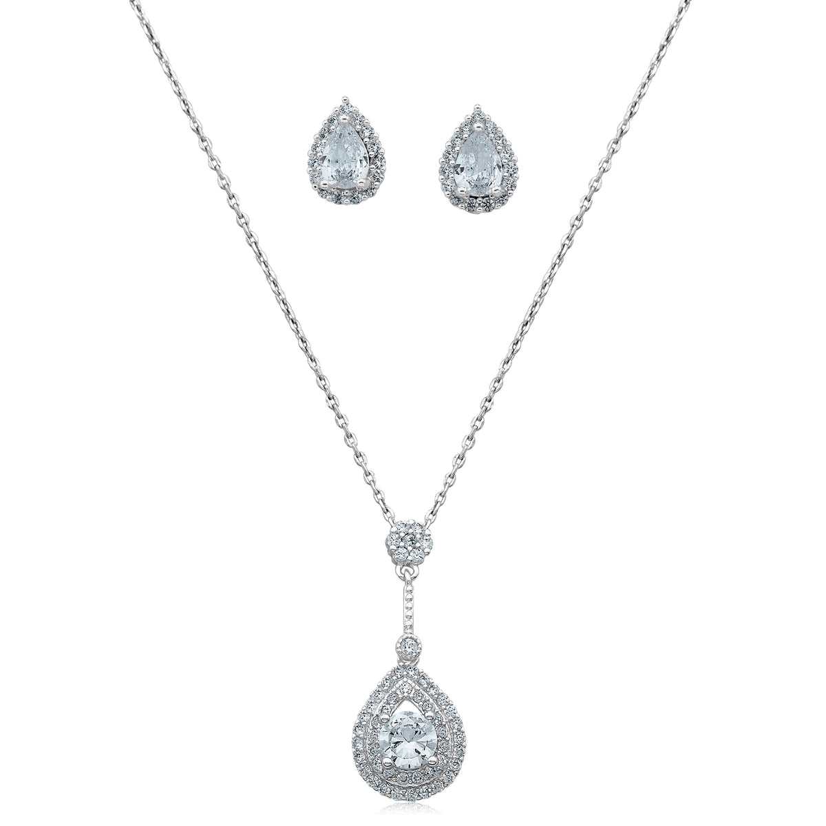 Teardrop Pendant and Matching Earring Set C3987