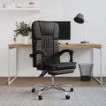 Black Faux Leather Reclining Office Chair S4032