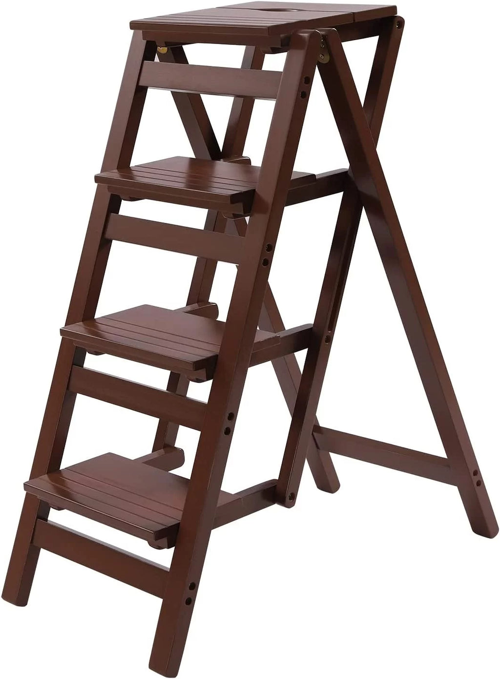 Wooden 4-Step Folding Ladder M218463