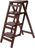 Wooden 4-Step Folding Ladder M218463