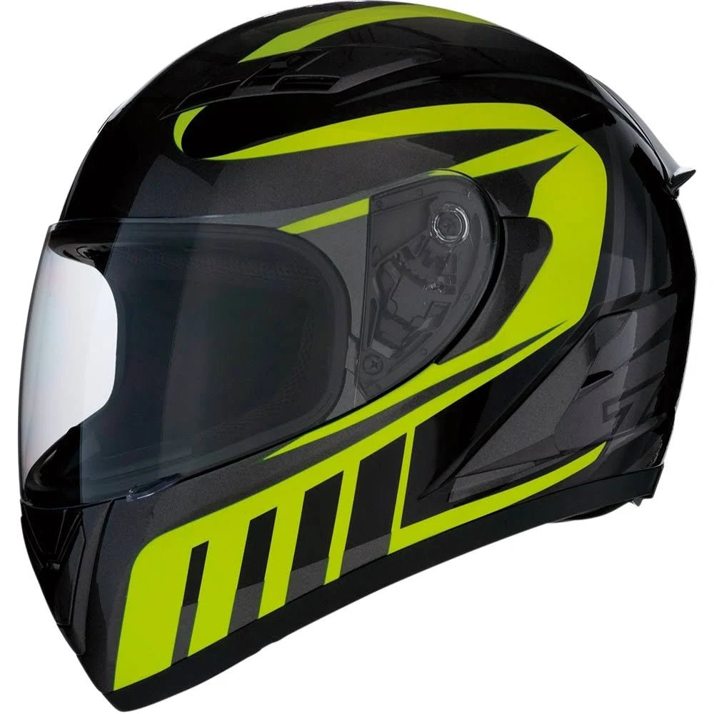 Black/Hi-Viz Full Face Helmet O865
