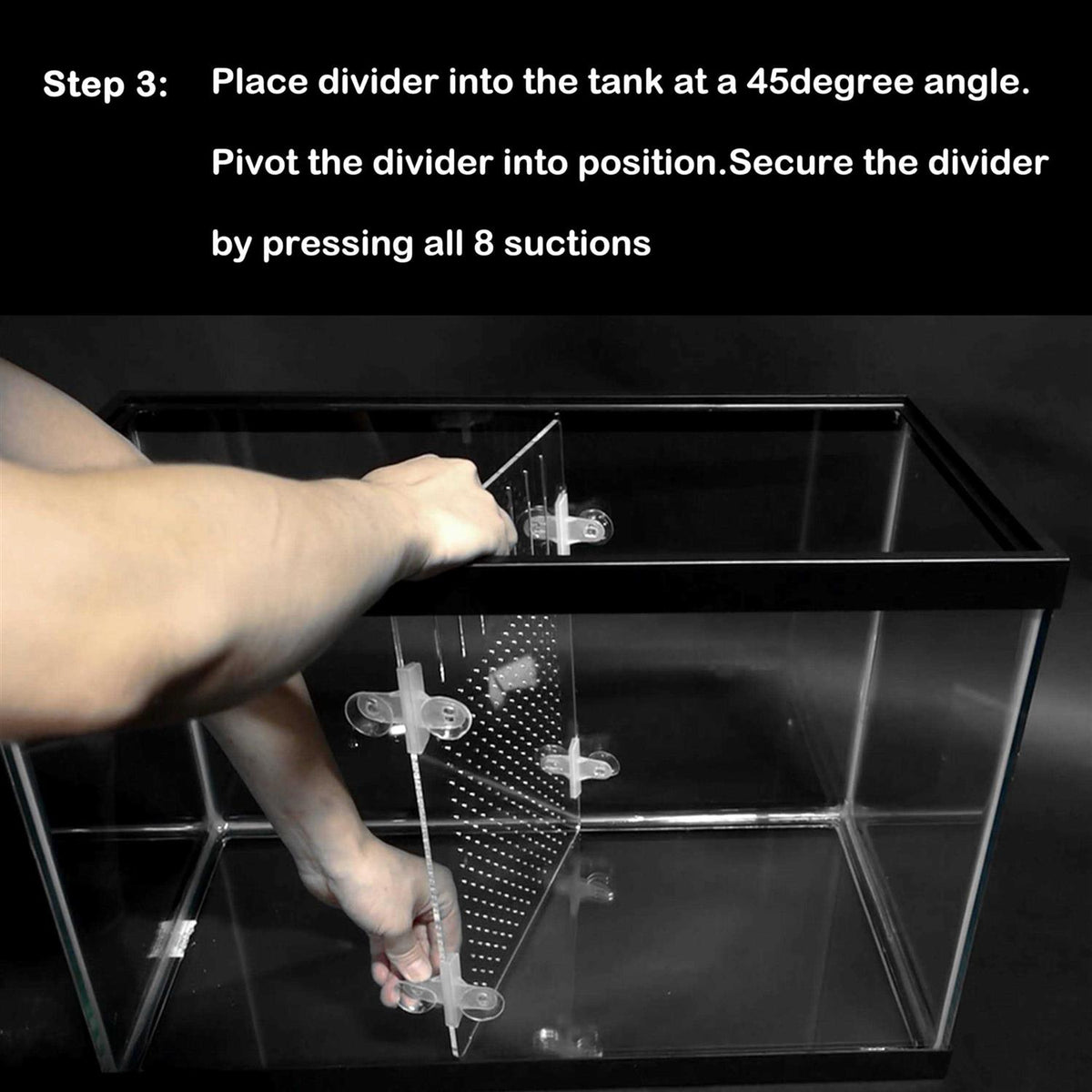 Acrylic Aquarium Divider Kit with Suction Cups L7436