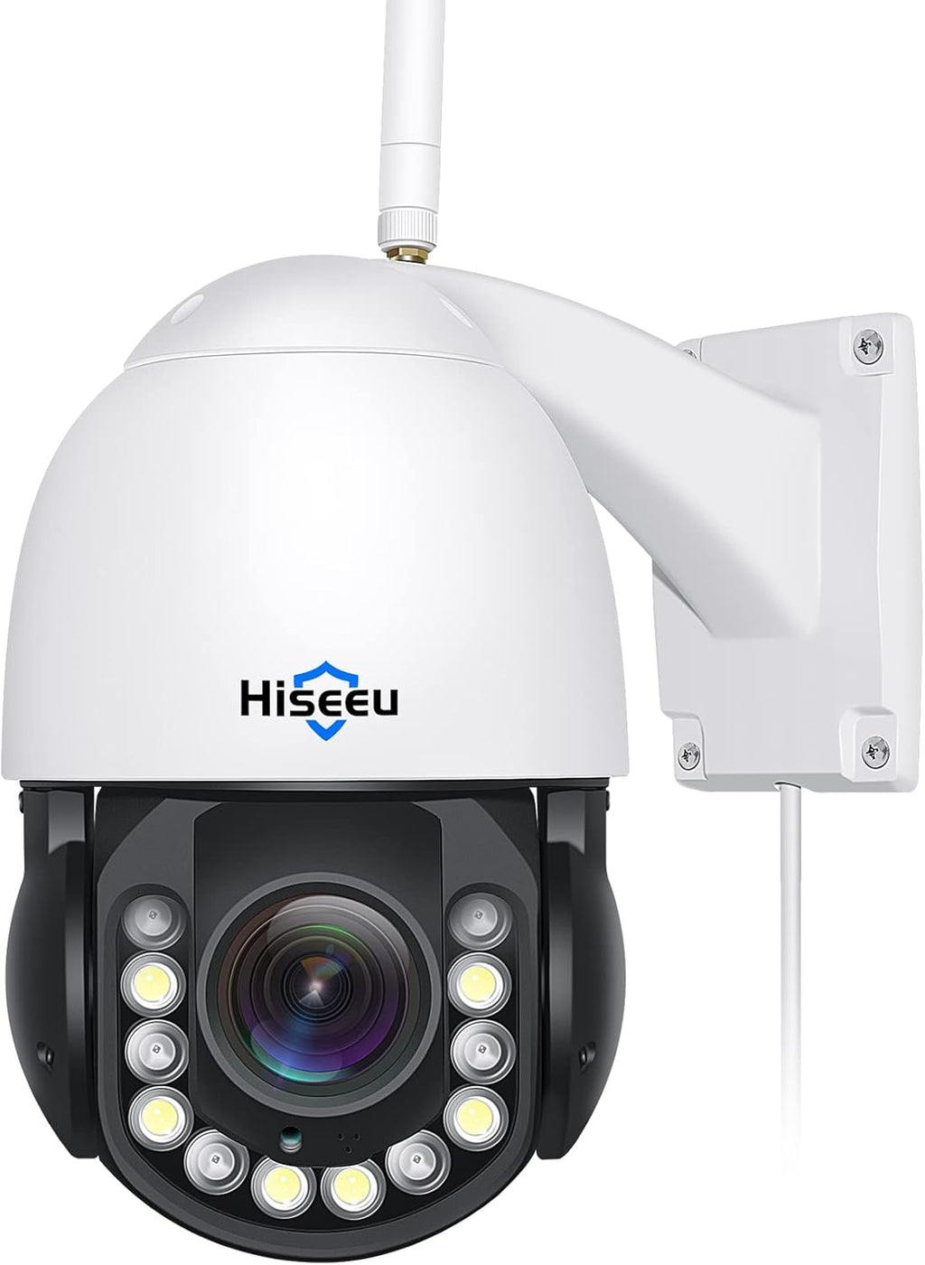 Wireless 30X Optical Zoom PTZ Camera Outdoor Two Way Audio 250ft Night Vision with Floodlight Security Camera Q24251