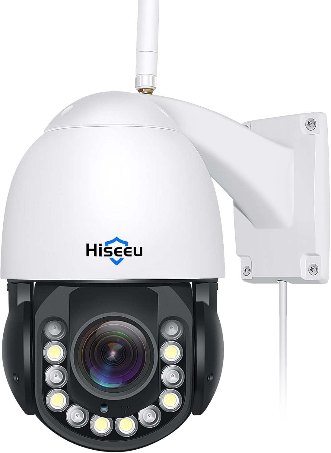 Wireless 30X Optical Zoom PTZ Camera Outdoor Two Way Audio 250ft Night Vision with Floodlight Security Camera Q24251