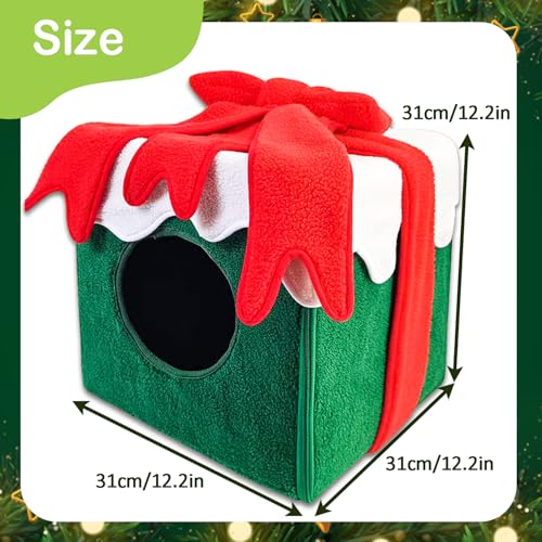 Christmas Cat House Cat Bed Cat Tree Decor Indoor Cat Tent Cave W61581