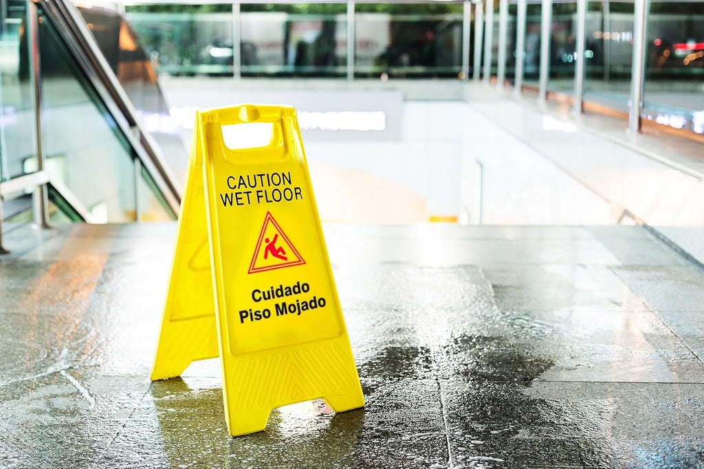 Yellow 2-sided Caution Wet Floor Sign (4 Pack) R531