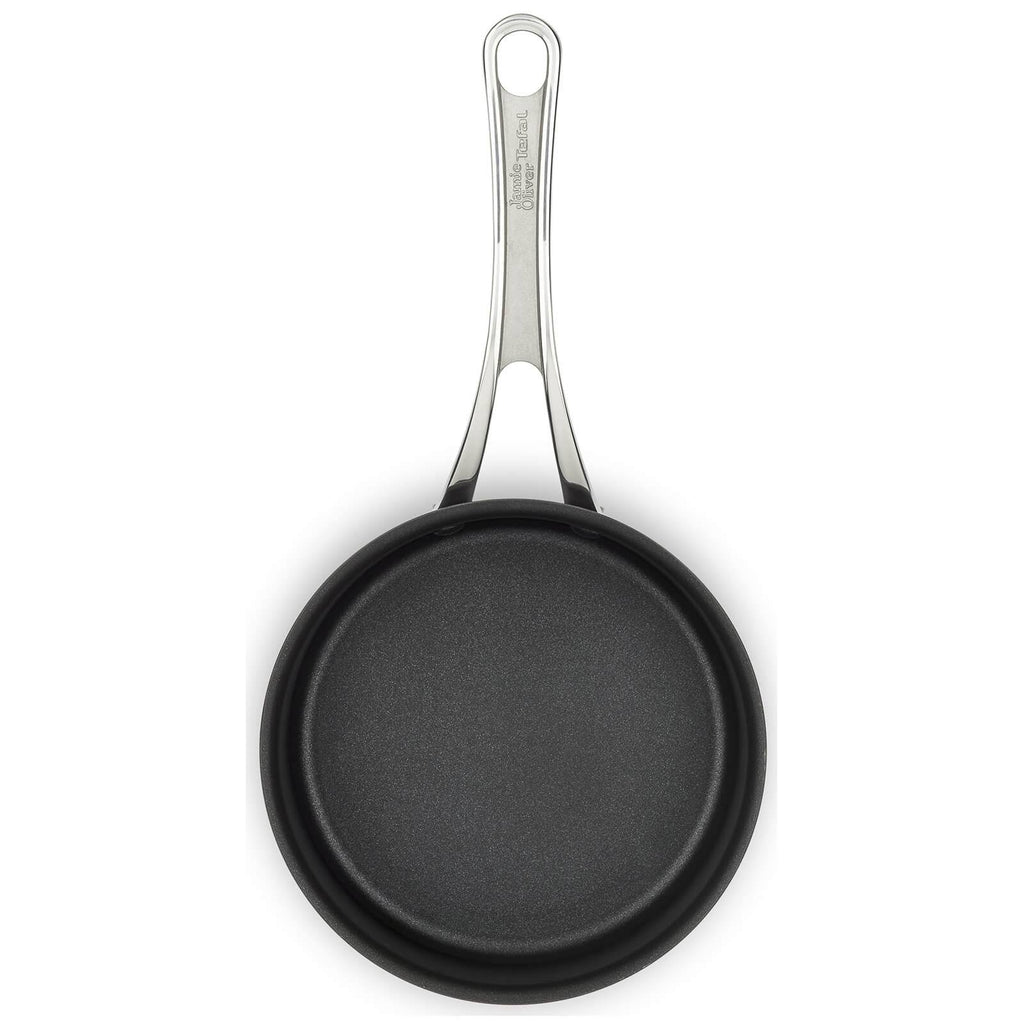 Black Hard Anodised Saucepan with Lid Y325