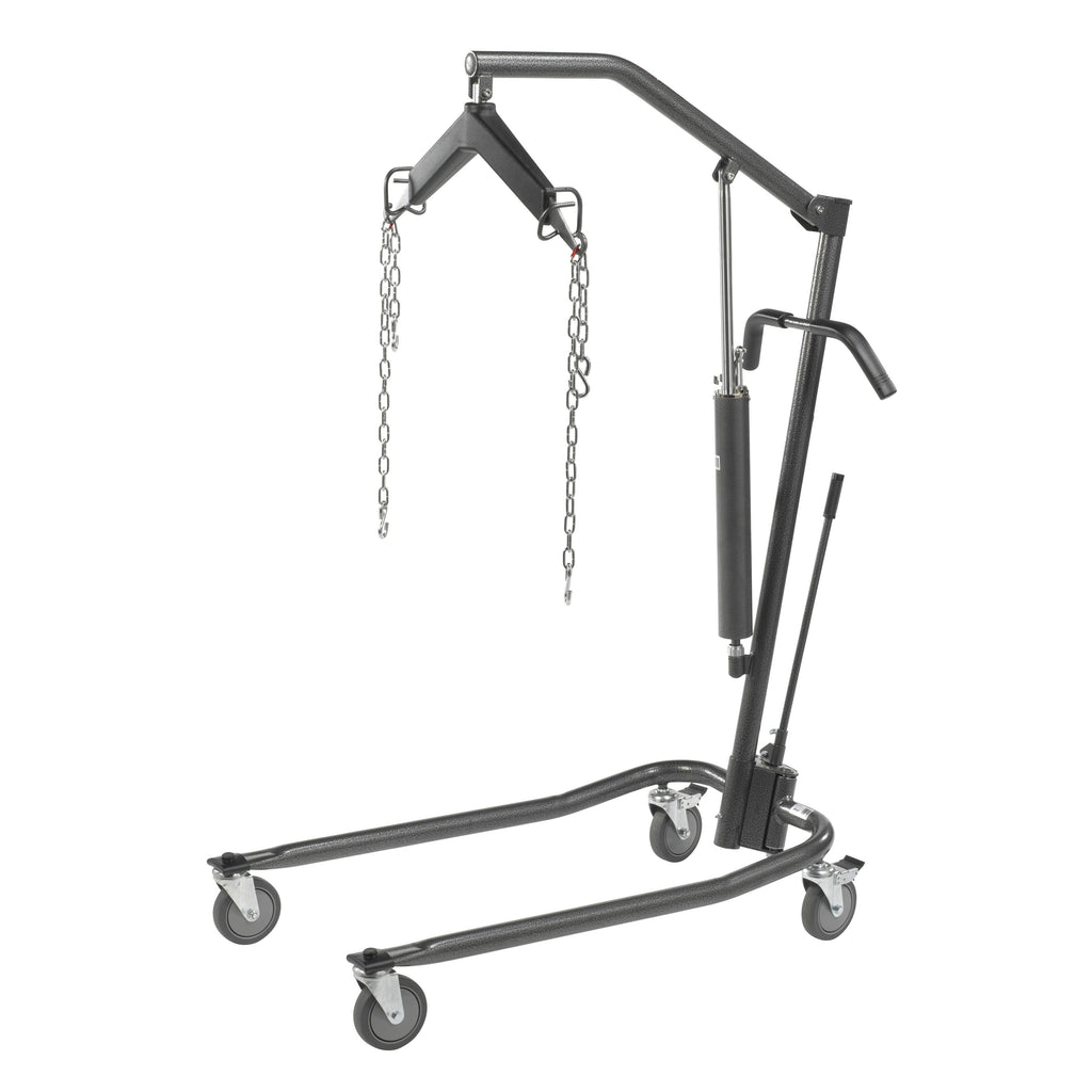 Hydraulic Patient Lift with Six Point Cradle, 5x22 Casters, Silver Vein Z1500