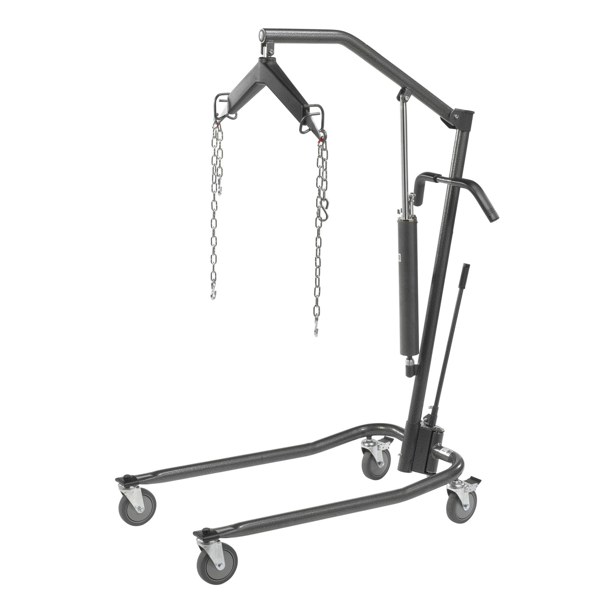 Hydraulic Patient Lift with Six Point Cradle, 5x22 Casters, Silver Vein Z1500