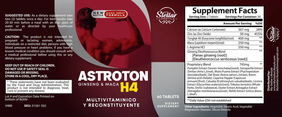 4 Pack Ginseng & Maca Multivitamin Tablets Y278965