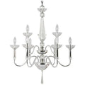 Polished Nickel 9-Light Chandelier D648544