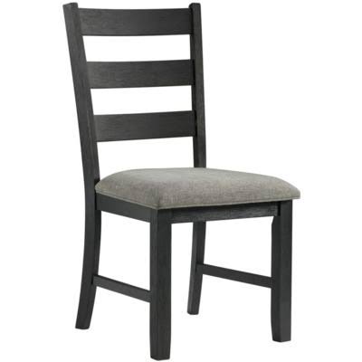 Ladder Back Side Chair in Gray C882