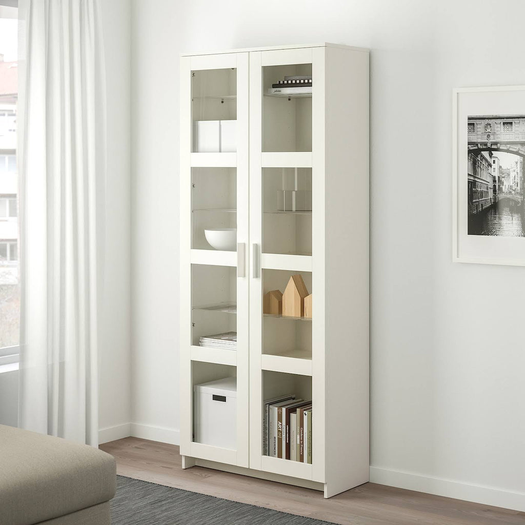 Glass-Door Cabinet, White H14027